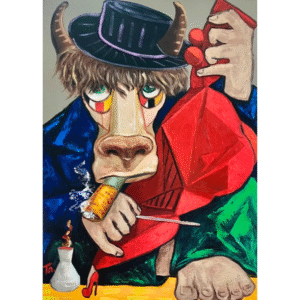 The beast playing the violin